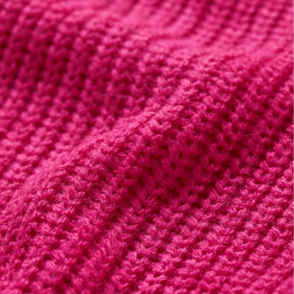 Mock Neck Magenta Knitted Sweater - Picture 4 of 7
